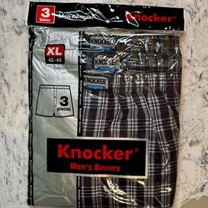 Knocker Men's 3-PACK Plaid Boxers XL
